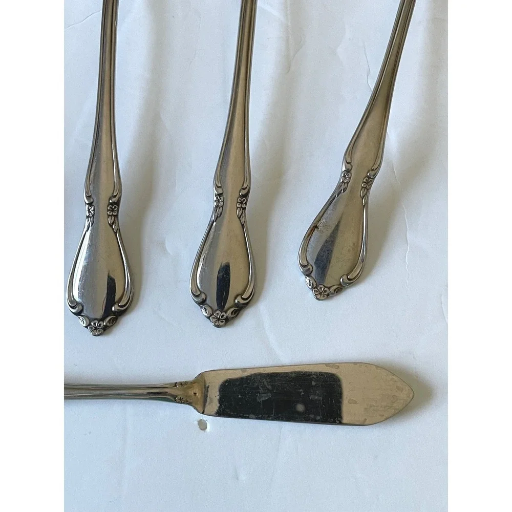 Oneidacraft Deluxe Flatware OS Chateau Stainless Serving Pieces 5pc Set